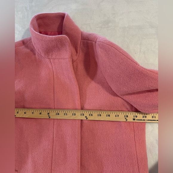 J Crew Mercantile Coat Womens Size 6 Pink Wool Blend Funnel Neck Jacket - Picture 14 of 15